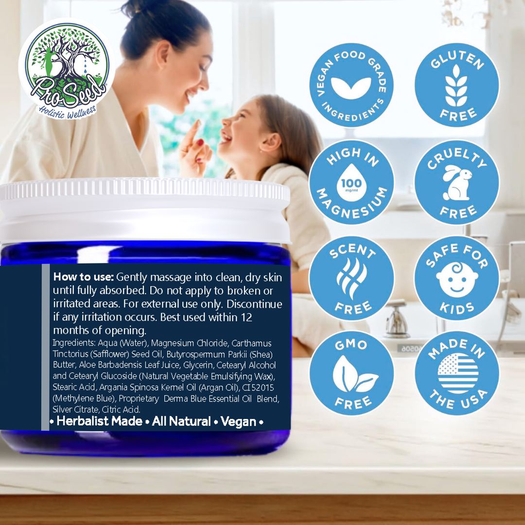 Methylene Blue Magnesium Lotion | All-Natural - VEGAN | Handmade Fresh | 2oz