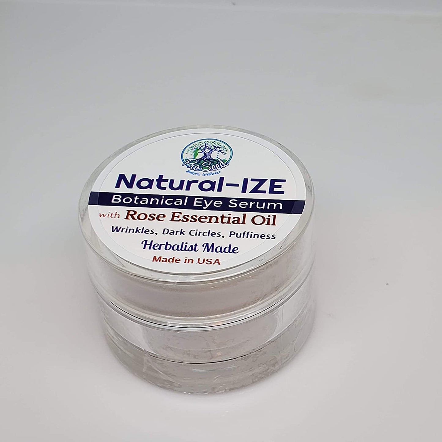 NATURAL-IZE | Eye Treatment Serum for Dark Circles, Puffiness and Wrinkles | Rose Essential Oil Blend | Cell Renewing | EcoCert Ingredients | VEGAN - ProSeed Holistic Wellness