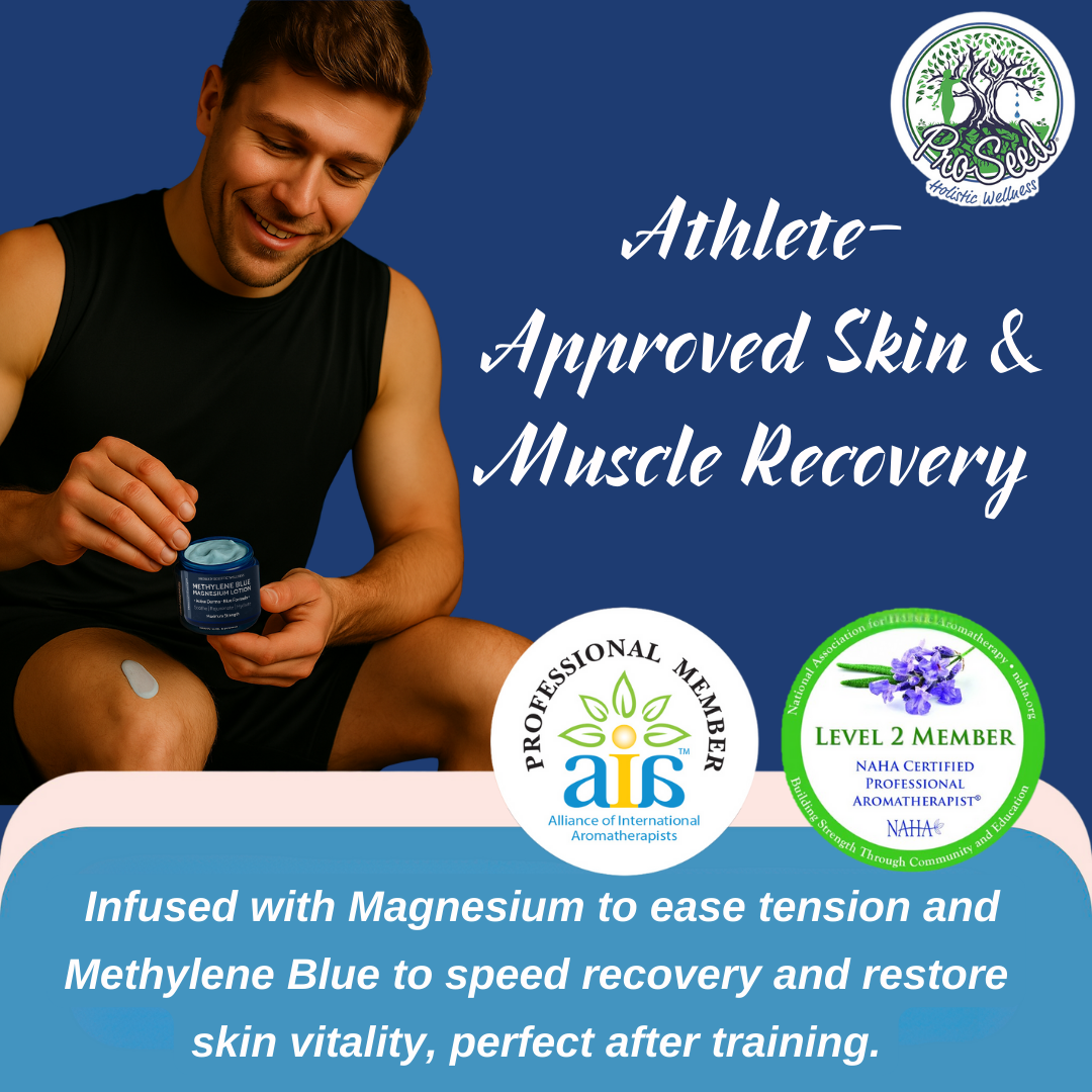 Methylene Blue Magnesium Lotion | All-Natural - VEGAN | Handmade Fresh | 2oz