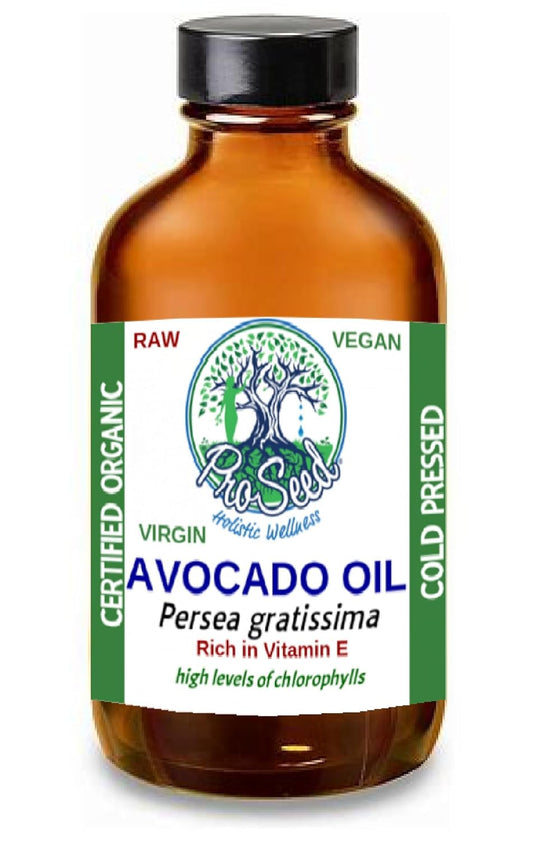 ProSeed Handmade Raw Avocado Oil – Pure, Cold-Pressed & Unrefined – Moisturizing Oil for Skin, Hair & Cooking – With Vitamins A, D & E – BPA-Free, (16oz) Glass Bottle