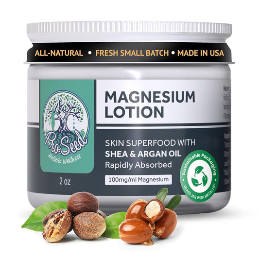 All-Natural Magnesium Lotion | VEGAN | Handmade Fresh | Rejuvenating Anti-Aging Cell Renewing Sleep Enhancing Miracle Mineral High Potency 3000MG/oz | NON GMO Food Grade Ingredients | KID SAFE | 2oz