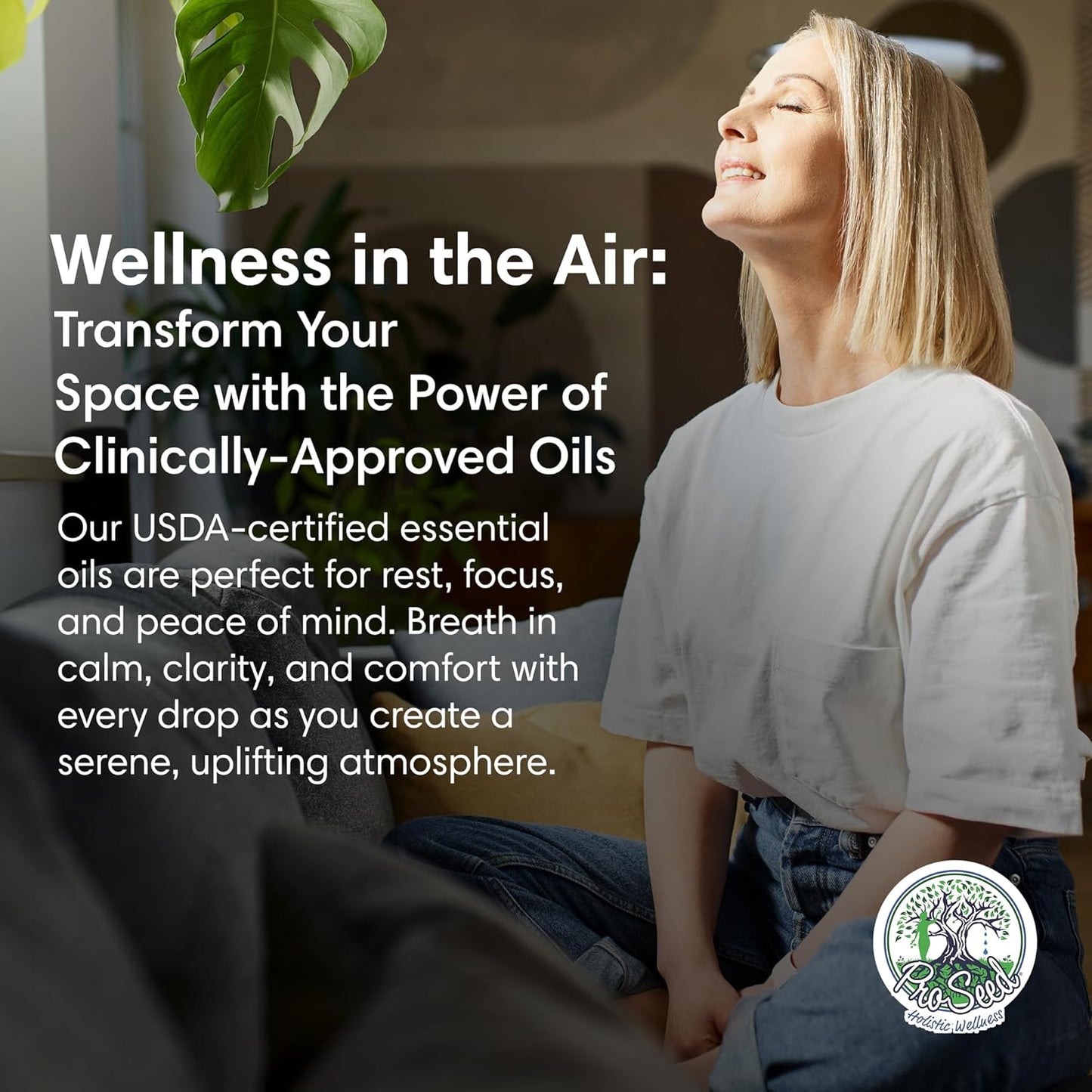 ProSeed Organic Essential Oil – Steam Distilled for Aromatherapy, Calm & Skin Care – Non-GMO, Handmade 10ml (0.33oz) (Eucalyptus)