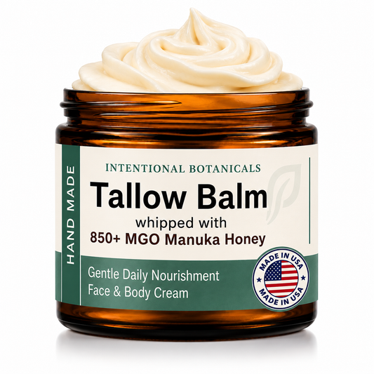 ProSeed Beef Tallow for Skin & Face, Tallow and Honey Balm with 850+ MGO Manuka Honey, Grass-Fed Beef Tallow Balm for Dry Skin, Face & Body, Organic Whipped Tallow Moisturizer, 2 oz