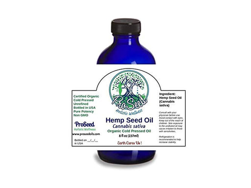 RAW Organic Hemp Seed Oil | Unrefined | Virgin | Unfiltered | Cold Pressed | NON GMO - ProSeed Holistic Wellness