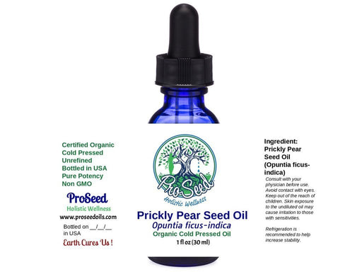 Organic RAW Prickly Pear Seed Oil | Unfiltered, Cold Pressed-Opuntia ficus-indica | Natural skin beauty and anti-wrinkle - ProSeed Holistic Wellness